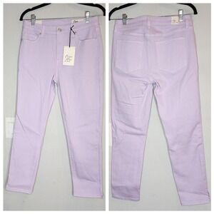 NWT Cosmic Blue Love Purple Stretch Denim  Moriah High Rise Ankle Jeans Size 29